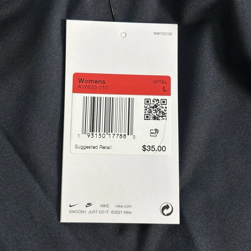 Nike Softball Compression Shorts Women's Size L Black Slider Dry AV6633-010 NEW